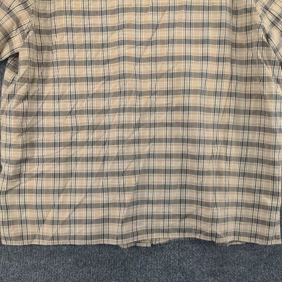 At Last & Co. Chest Pocket Button Up Shirt Womens Plus Size 18/20 Brown Plaid - Picture 7 of 11